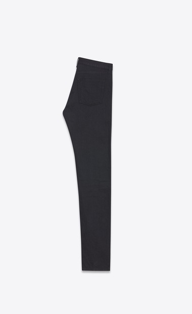 slim jean in worn black stretch denim